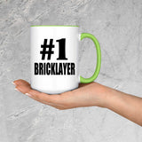 Number One #1 Bricklayer - 15oz Accent Mug Green