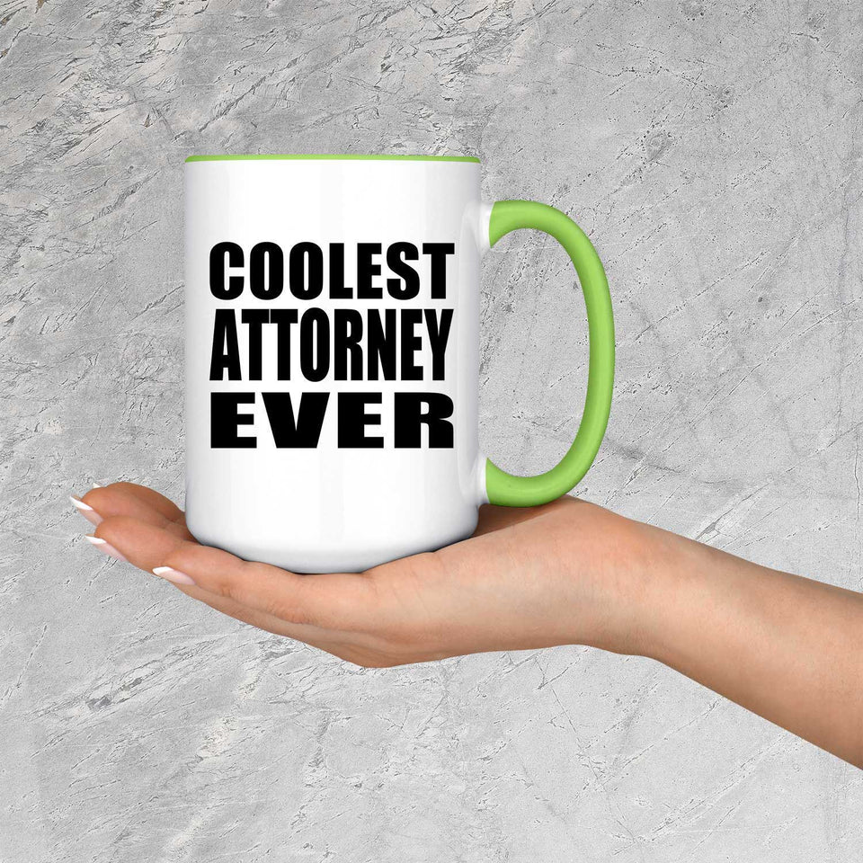 Coolest Attorney Ever - 15oz Accent Mug Green