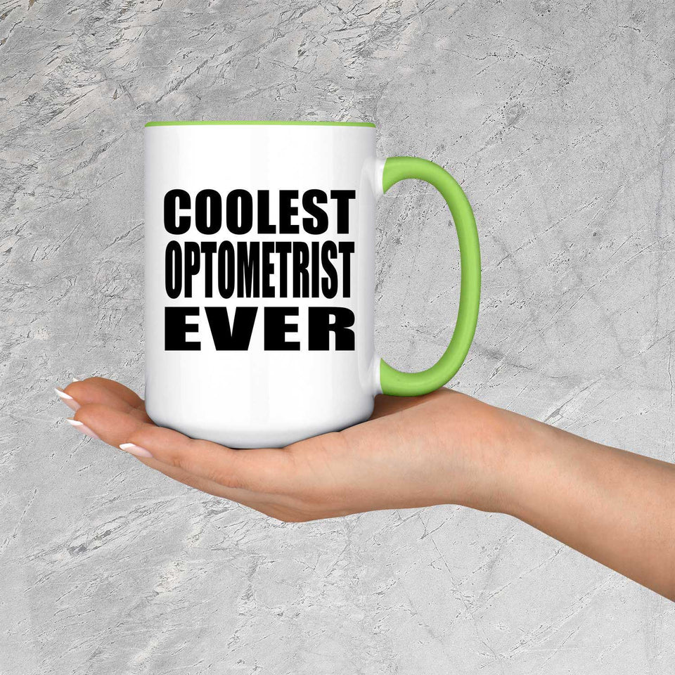Coolest Optometrist Ever - 15oz Accent Mug Green