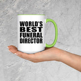 World's Best Funeral Director - 15oz Accent Mug Green