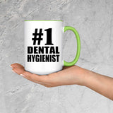 Number One #1 Dental Hygienist - 15oz Accent Mug Green