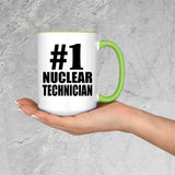 Number One #1 Nuclear Technician - 15oz Accent Mug Green