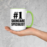 Number One #1 Skincare Specialist - 15oz Accent Mug Green