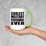 Coolest Military Personnel Ever - 15oz Accent Mug Green