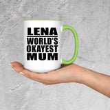 Lena World's Okayest Mum - 15oz Accent Mug Green