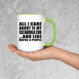 All I Care About Is My Catahoula Cur - 15oz Accent Mug Green