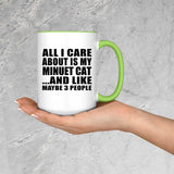 All I Care About Is My Minuet Cat - 15oz Accent Mug Green