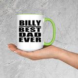 Billy Best Dad Ever - 15oz Accent Mug Green