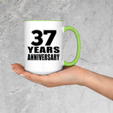 37th Anniversary 37 Years Anniversary - 15oz Accent Mug Green