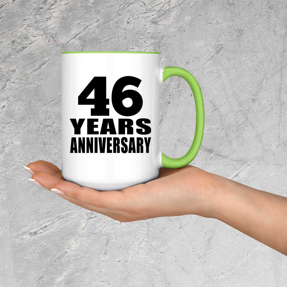 46th Anniversary 46 Years Anniversary - 15oz Accent Mug Green