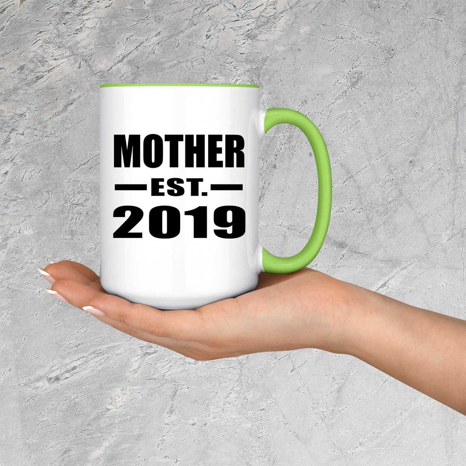 Mother Established EST. 2019 - 15oz Accent Mug Green