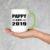 Pappy Established EST. 2019 - 15oz Accent Mug Green