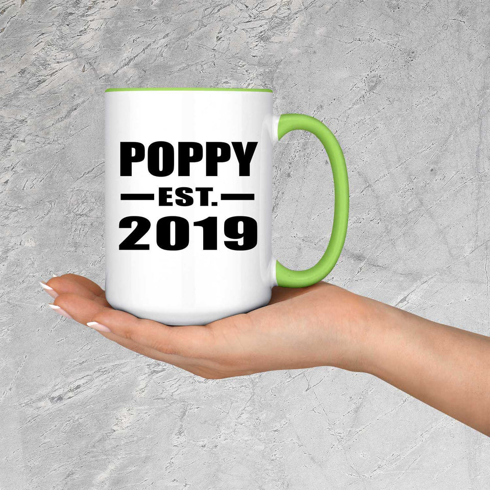 Poppy Established EST. 2019 - 15oz Accent Mug Green