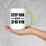 Step Son Established EST. 2019 - 15oz Accent Mug Green
