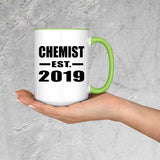Chemist Established EST. 2019 - 15oz Accent Mug Green