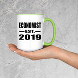 Economist Established EST. 2019 - 15oz Accent Mug Green