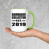 Garbage Collector Established EST. 2019 - 15oz Accent Mug Green