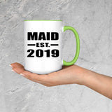 Maid Established EST. 2019 - 15oz Accent Mug Green