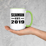 Seaman Established EST. 2019 - 15oz Accent Mug Green