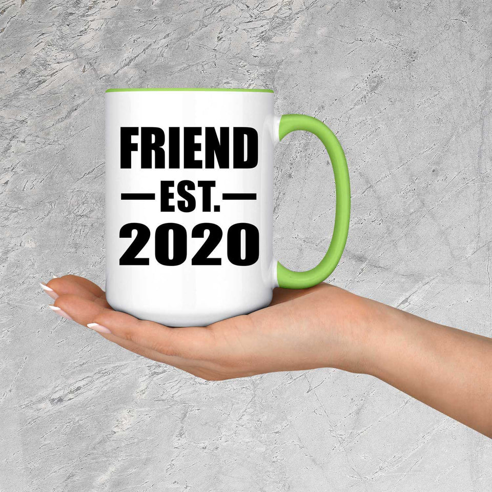 Friend Established EST. 2020 - 15oz Accent Mug Green