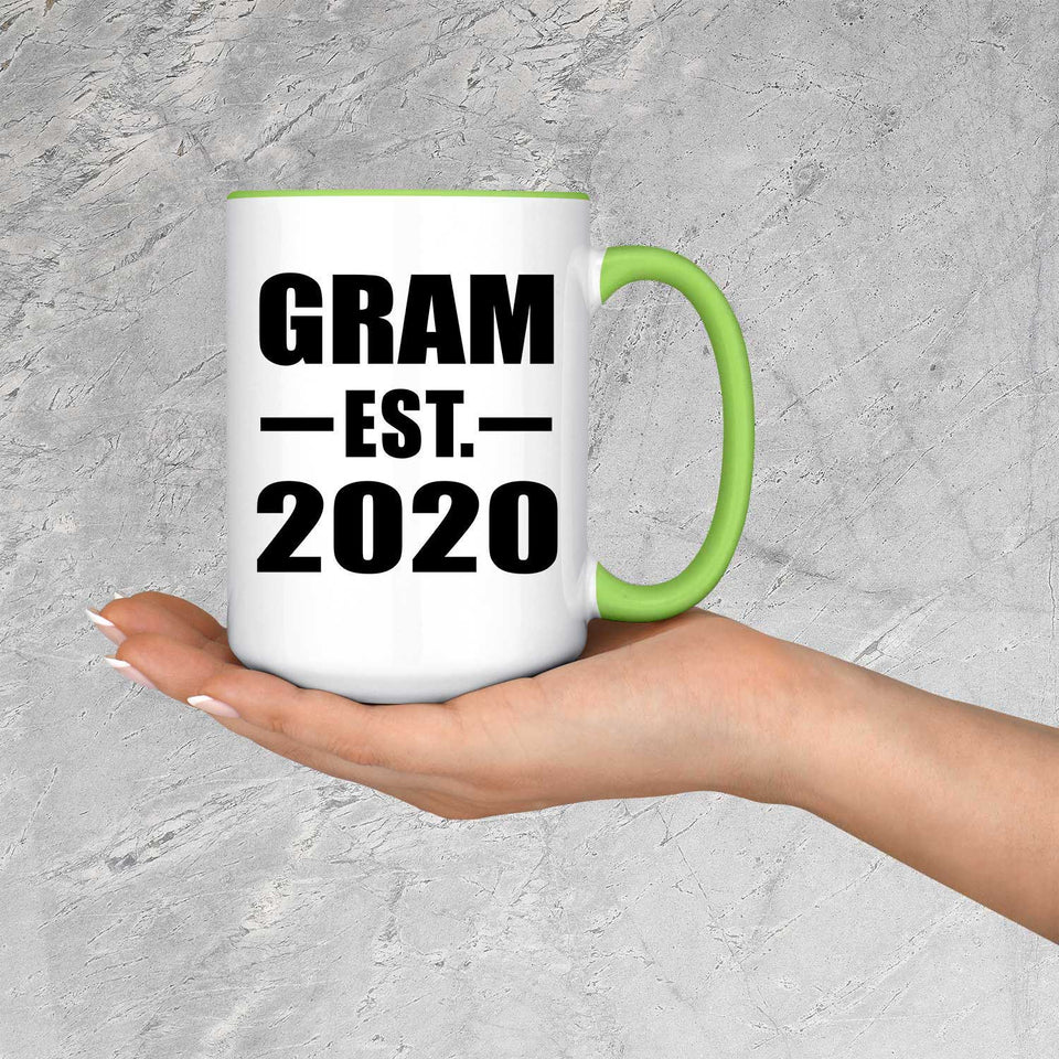 Gram Established EST. 2020 - 15oz Accent Mug Green