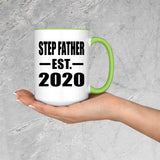 Step Father Established EST. 2020 - 15oz Accent Mug Green