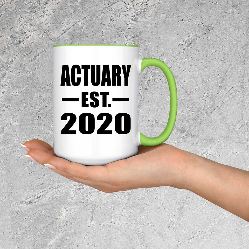 Actuary Established EST. 2020 - 15oz Accent Mug Green