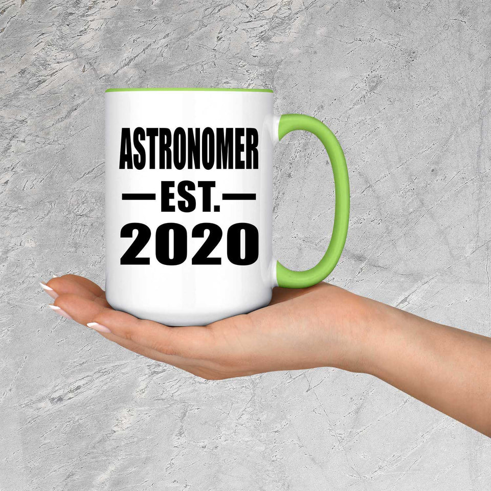 Astronomer Established EST. 2020 - 15oz Accent Mug Green