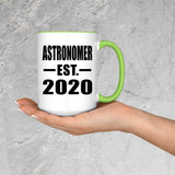 Astronomer Established EST. 2020 - 15oz Accent Mug Green