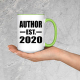 Author Established EST. 2020 - 15oz Accent Mug Green