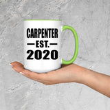 Carpenter Established EST. 2020 - 15oz Accent Mug Green