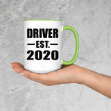 Driver Established EST. 2020 - 15oz Accent Mug Green