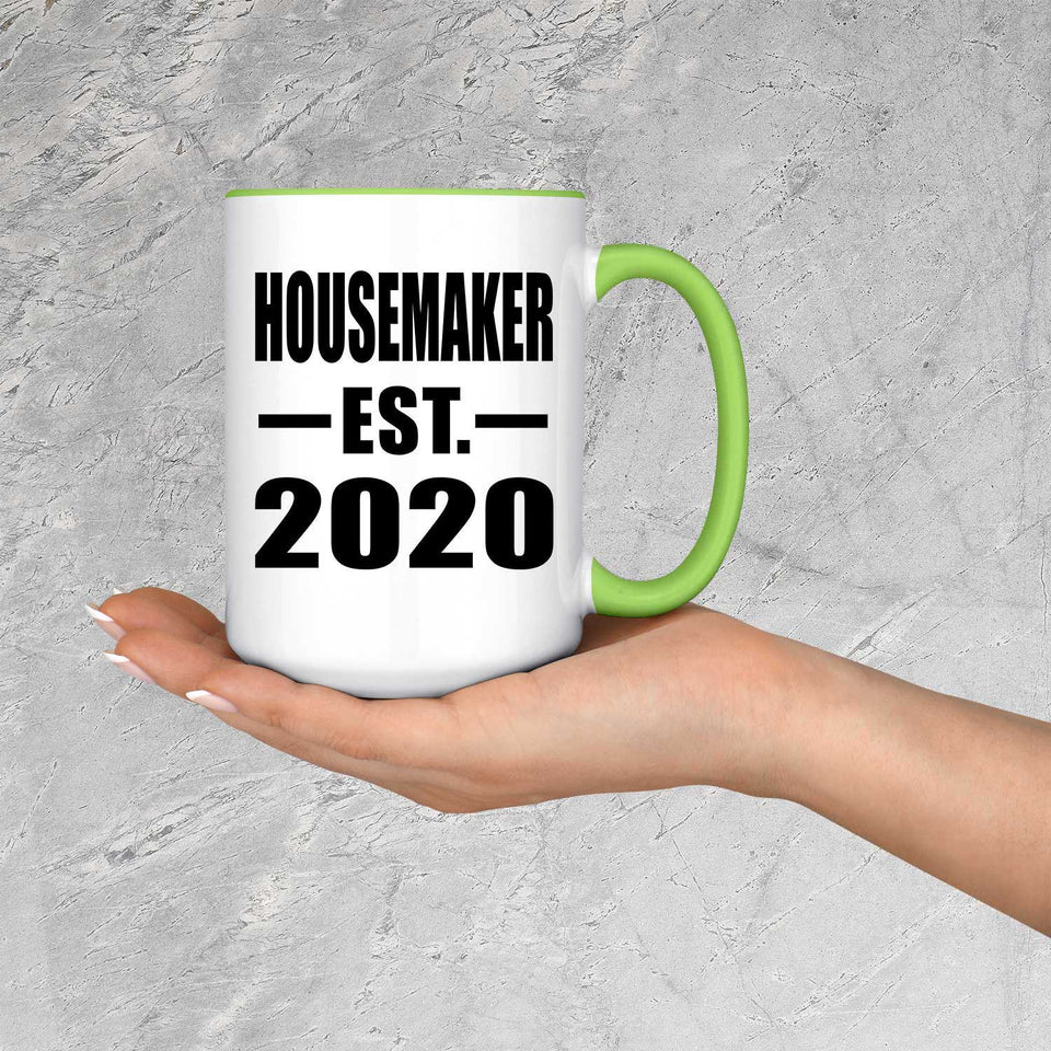 Housemaker Established EST. 2020 - 15oz Accent Mug Green