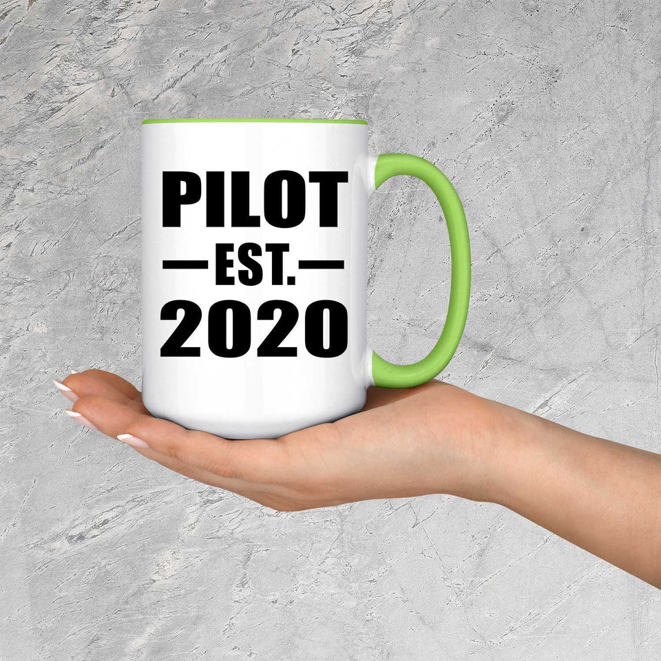 Pilot Established EST. 2020 - 15oz Accent Mug Green