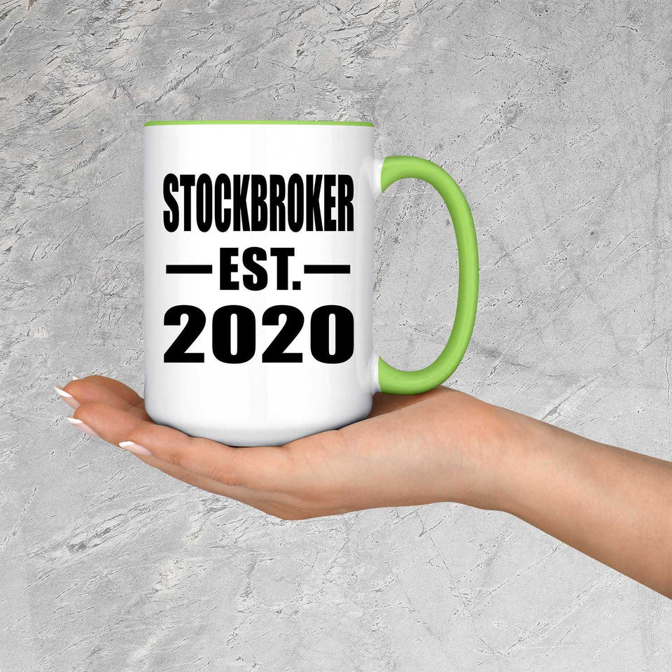 Stockbroker Established EST. 2020 - 15oz Accent Mug Green