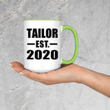Tailor Established EST. 2020 - 15oz Accent Mug Green
