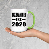 Tax Examiner Established EST. 2020 - 15oz Accent Mug Green