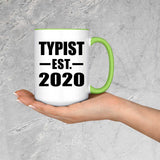 Typist Established EST. 2020 - 15oz Accent Mug Green