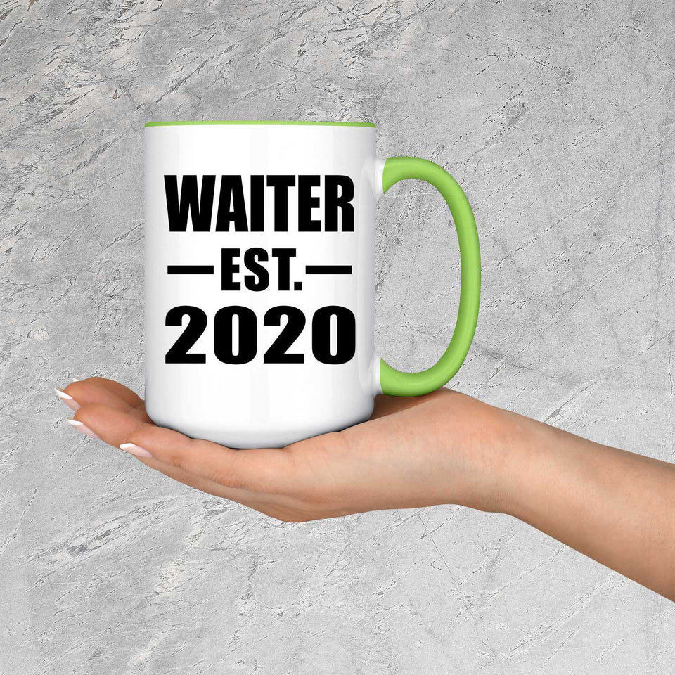 Waiter Established EST. 2020 - 15oz Accent Mug Green