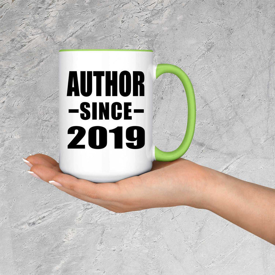 Author Since 2019 - 15oz Accent Mug Green