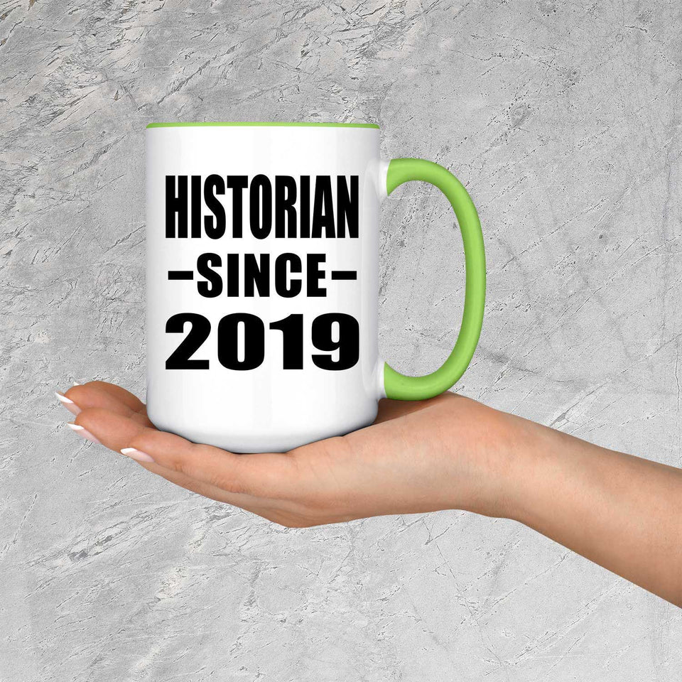 Historian Since 2019 - 15oz Accent Mug Green