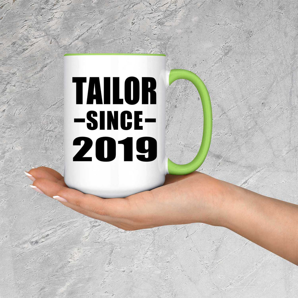 Tailor Since 2019 - 15oz Accent Mug Green