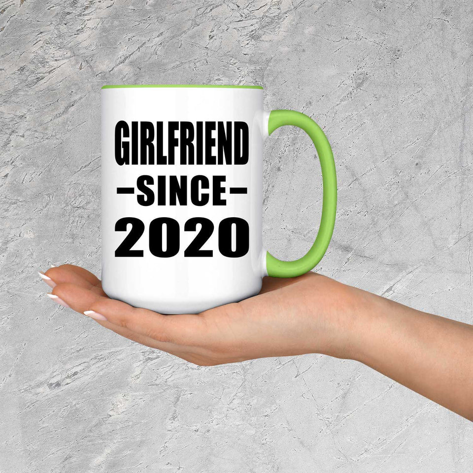 Girlfriend Since 2020 - 15oz Accent Mug Green