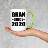 Gran Since 2020 - 15oz Accent Mug Green