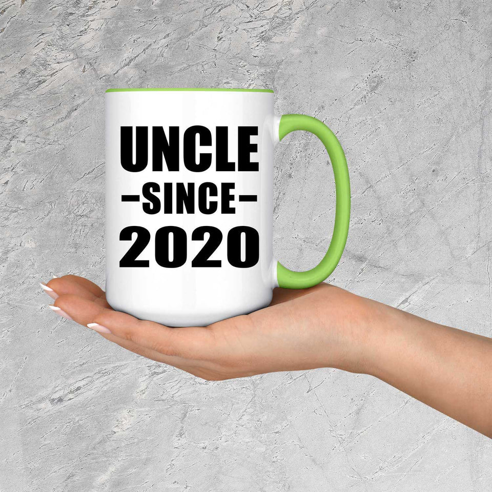 Uncle Since 2020 - 15oz Accent Mug Green