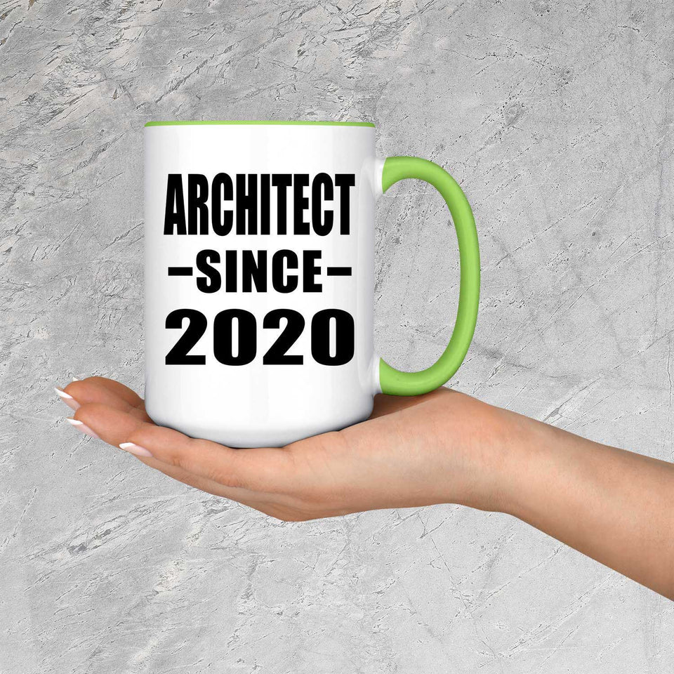 Architect Since 2020 - 15oz Accent Mug Green