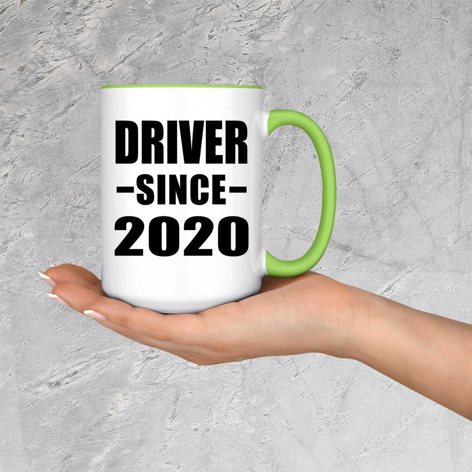 Driver Since 2020 - 15oz Accent Mug Green