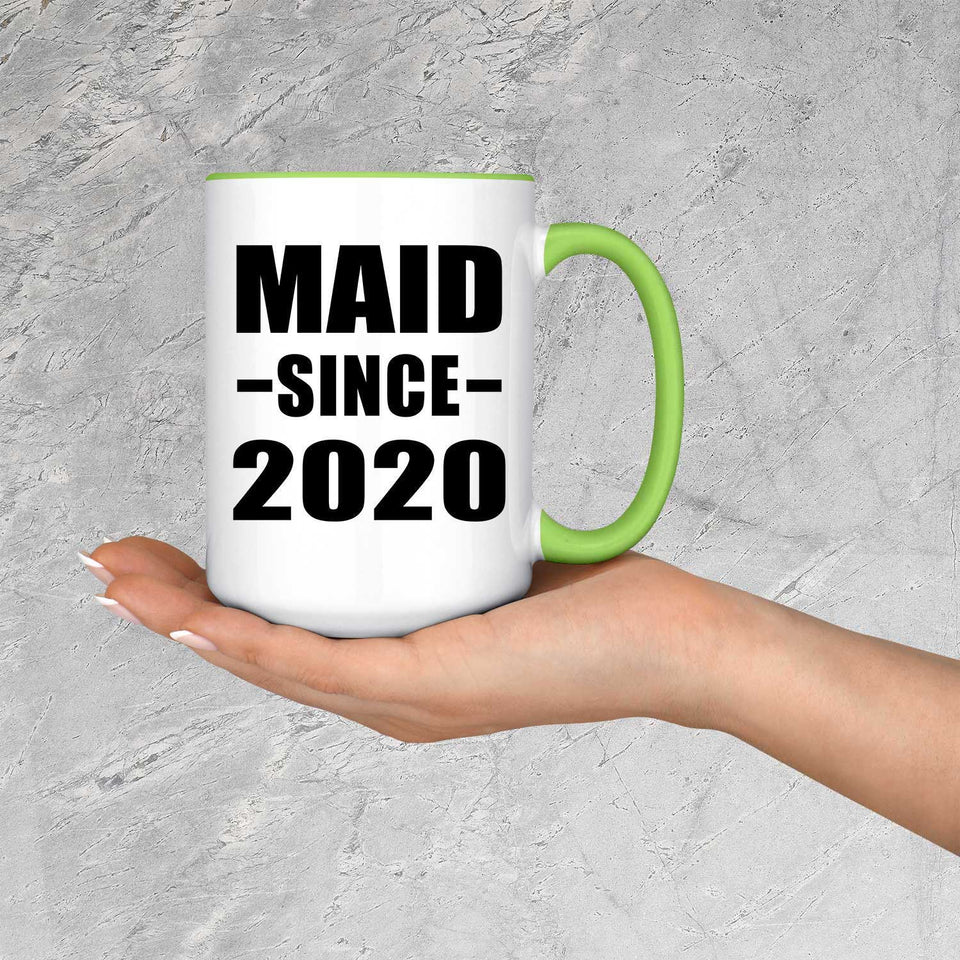 Maid Since 2020 - 15oz Accent Mug Green