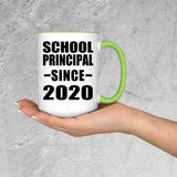 School Principal Since 2020 - 15oz Accent Mug Green