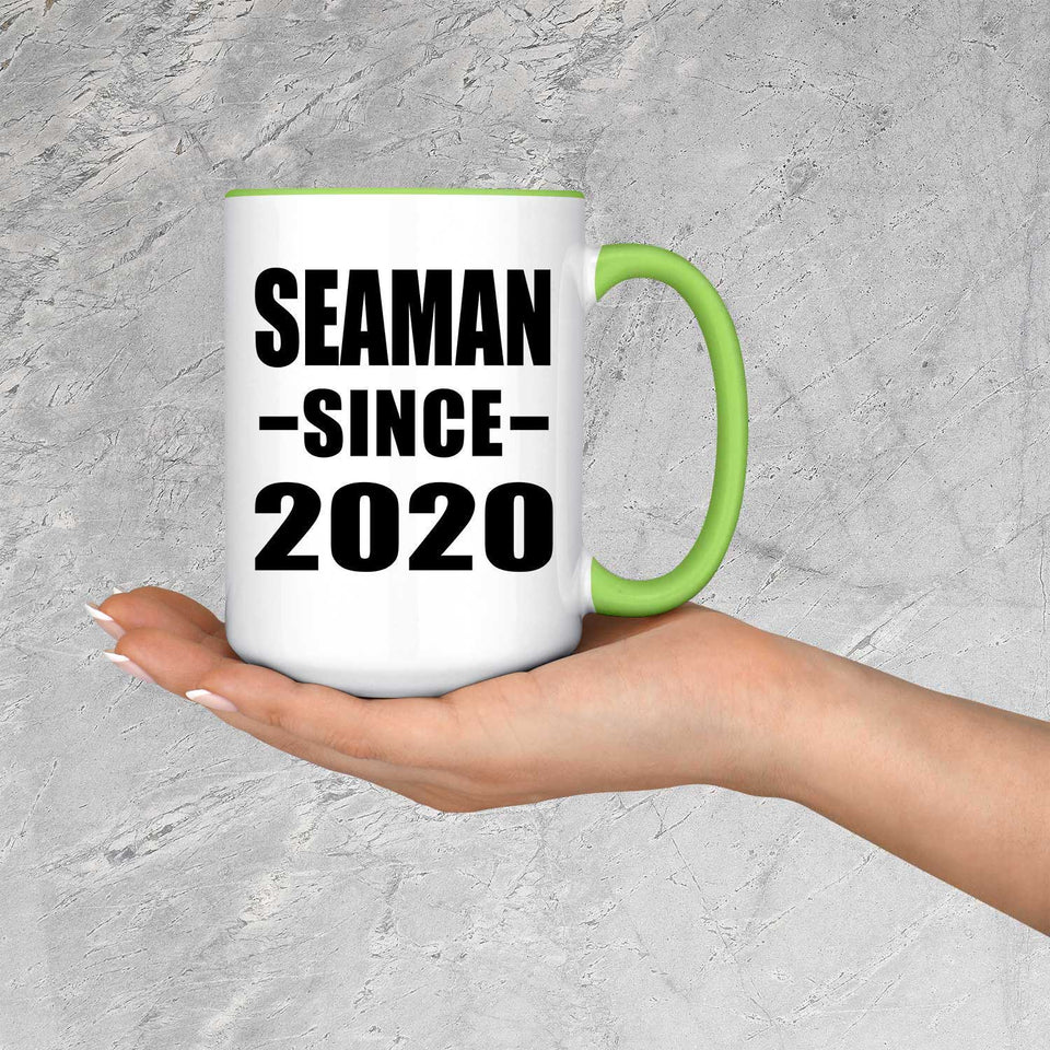 Seaman Since 2020 - 15oz Accent Mug Green